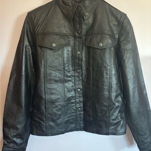 Women's Black Leather Jacket